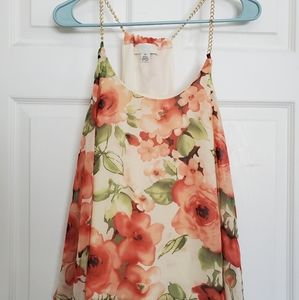 Chain Strap Flowy Tank Top